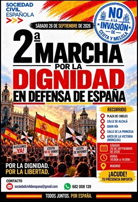 CARTEL, MARCHA POR CEUTA Y ESPAÑA 26 SEPT 10 H CIBELES MADRI