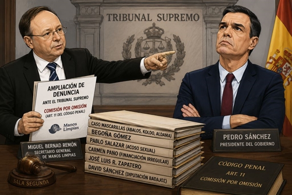 MANOS LIMPIAS AMPLÍA ANTE EL TRIBUNAL SUPREMO SU DENUNCIA Y