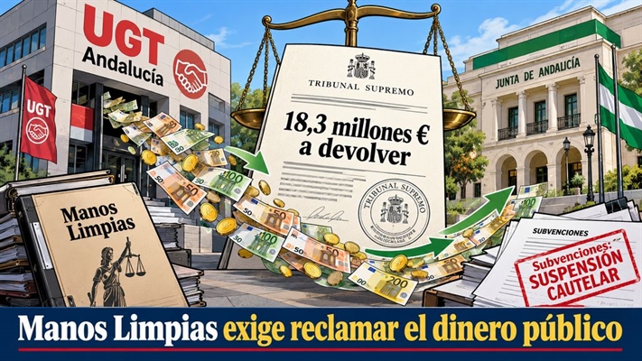 MANOS LIMPIAS EXIGE A LA JUNTA DE ANDALUCÍA QUE RECLAME A UG