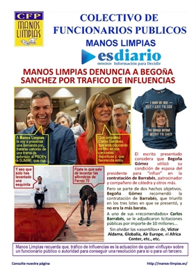 MANOS LIMPIAS DENUNCIA A BEGOÑA GÓMEZ